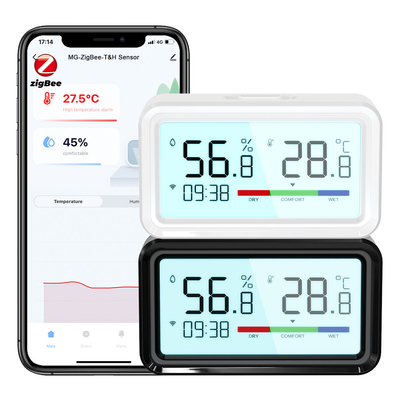 Tuya ZigBee Higrometre Termometre Sensör Uzaktan Uygulama Ses Alexa Google Ev Akıllı Ev Kablosuz