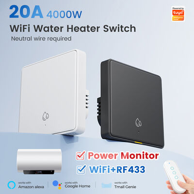 satın al 20A WiFi RF433 Su ısıtıcısı Tuya Akıllı Ev için anahtar 4000W Zamanlama Geri Sayım Kablosuz Duvar Değiştiricisi APP Alexa ile Ses Kontrolü Google Ev Çevrimiçi üretim