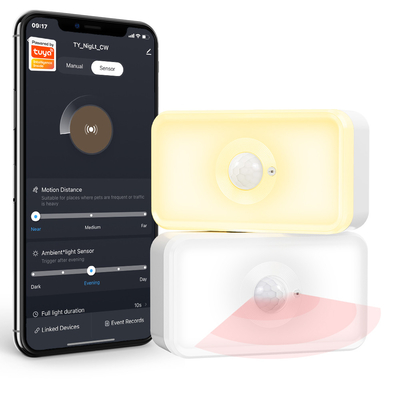 İyi bir fiyat. Tuya Hareket Algılayıcı LED PIR WiFi İnsan Vücudunun Hareket Algılayıcı Sıcak Beyaz Çift Renkli Tip c Gece Işığı Algılayıcı çevrimiçi