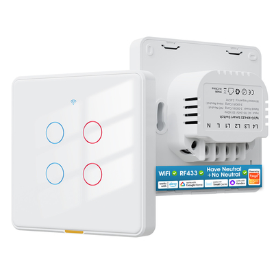 İyi bir fiyat. Tuya WiFi anahtarı RF433 kontrol Zamanlama Ses Uygulama Alexa, Google Ev Akıllı Ev Tarafsız Kablo Yok WiFi AB Duvar Değiştiricisi çevrimiçi