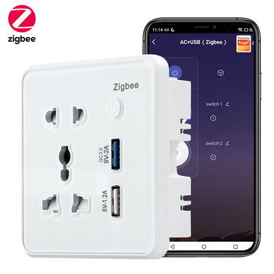 İyi bir fiyat. Zigbee Duvar Akıllı Soket Sıvı Cam Hızlı Hızlı Şarj 3.0 USB Şarj Zamanlaması Google Ana Sayfa Alexa TuyaUS AB Birleşik Krallık Plug çevrimiçi