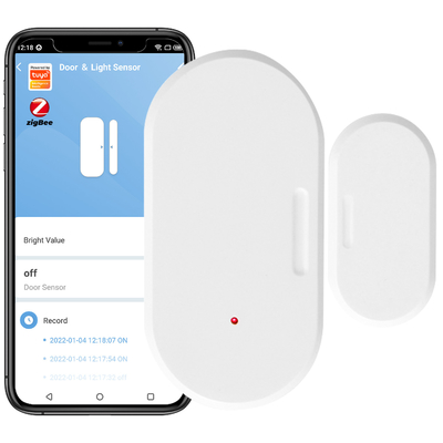 İyi bir fiyat. Tuya Akıllı Zigbee Kapı Sensörü + Işık Sensörü Işıklandırma Parlaklık Detektörü Pencere Çekmece Kablosuz Açık / Kapalı 2 İçinde 1 çevrimiçi