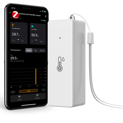 İyi bir fiyat. Tuya ZigBee3.0 Akıllı Sıcaklık ve Nem Sensörü, Pille Yürütülen, Mini İçerideki Higrometre, Alexa, Google Ana Sayfa ile Çalış çevrimiçi