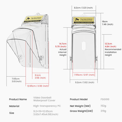 İyi bir fiyat. SMATRUL Video Kapı Zili Yağmur Geçirmez Kapağı Dış Mekan Dönebilen Tasarım Hırsızlık Önleyici Hatırlatıcı Kapı Erişim Video Kapı Zili ile Uyumlu çevrimiçi